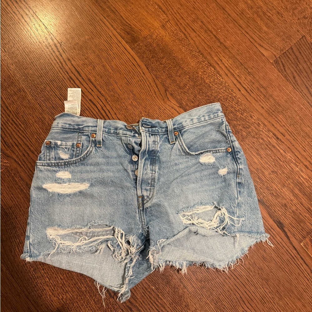 Levi Denim Blue Women Shorts